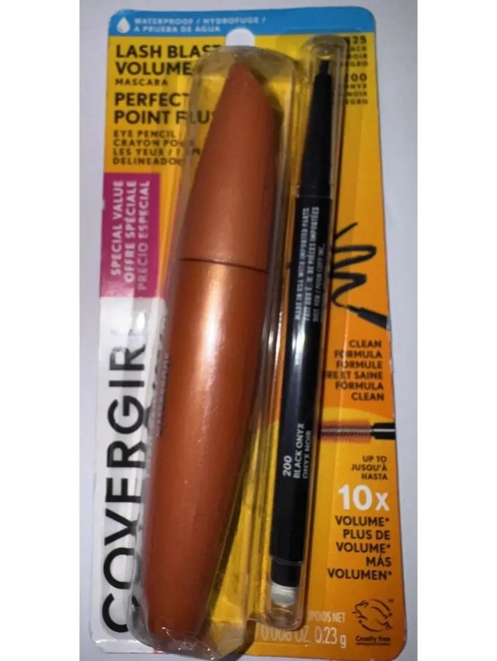 CoverGirl Lash Blast Volume Mascara #825 Very Black & #200 Eye Pencil Onyx